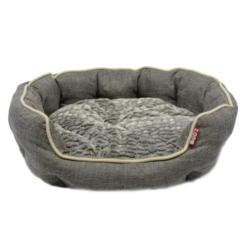 Bud'z - Lit Rond à Rebords élevés - Deluxe - Gris