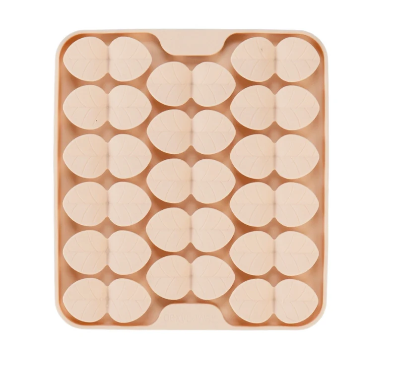 Dexypaws Tapis De Léchage En Silicone "cache-cache" Carré, Beige