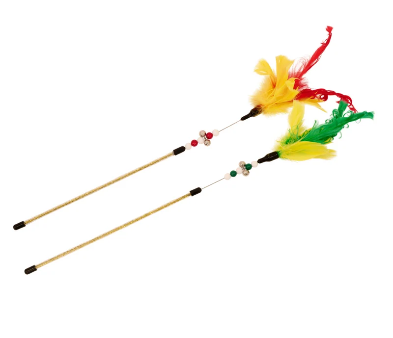 Bud'z Jouets pour chat - Plumeaux - Perruche 35 cm