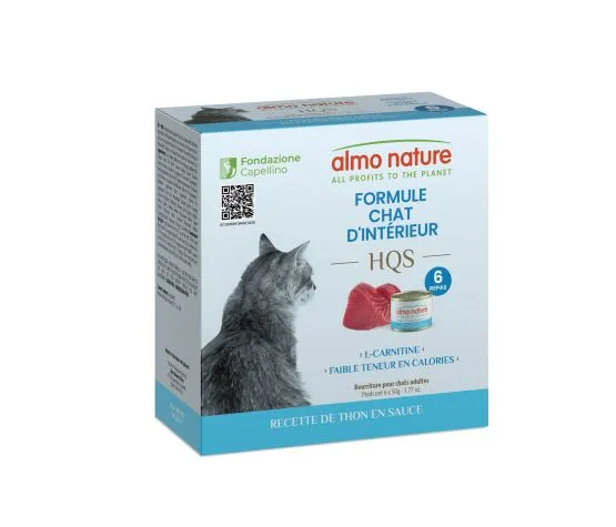 Almo Nature - HQS - Formule - Chat d'Intérieur - Thon en Sauce - 6x50gr