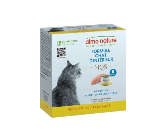 Almo Nature - HQS - Formule - Chat d'Intérieur - Poulet en Sauce - 6x50gr