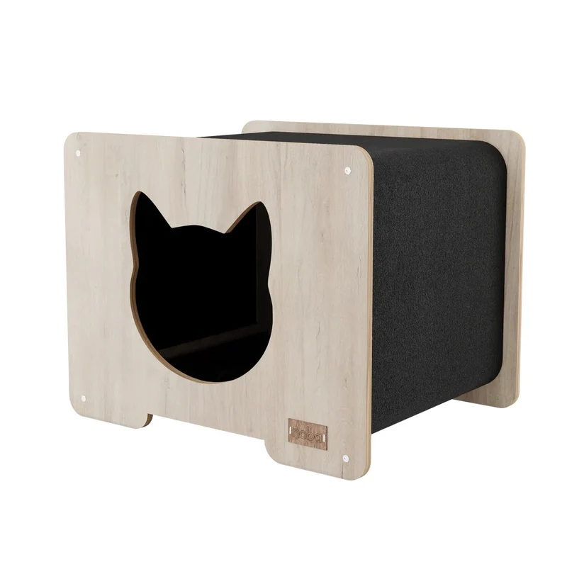 Noba Origin La hutte Noba - Cachette griffable pour chat - Noir