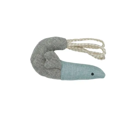 Bud'Z - Jouet - Tissu Recyclé - Herbe à Chat - Crevette - 12.5cm - Chat