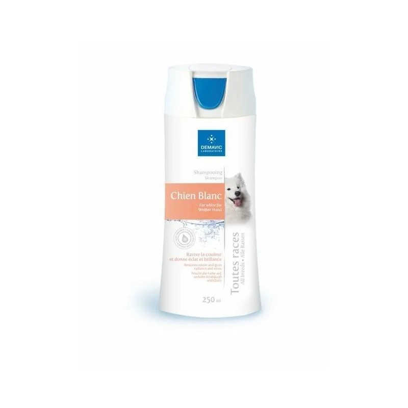 Demavic shampooing pour chien au pelage blanc 250mL