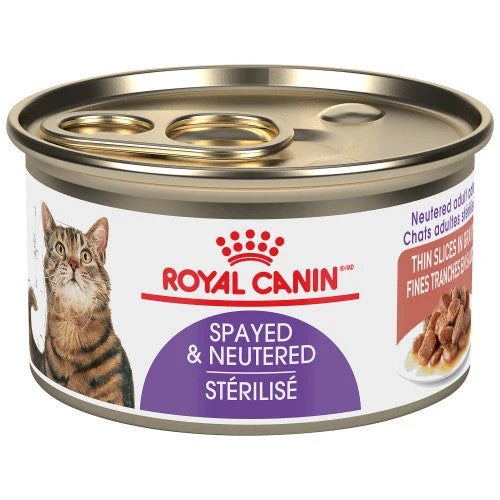 Conserve pour chat Royal Canin -Caisse de 24- Fines tranches en sauce chat stérilisé