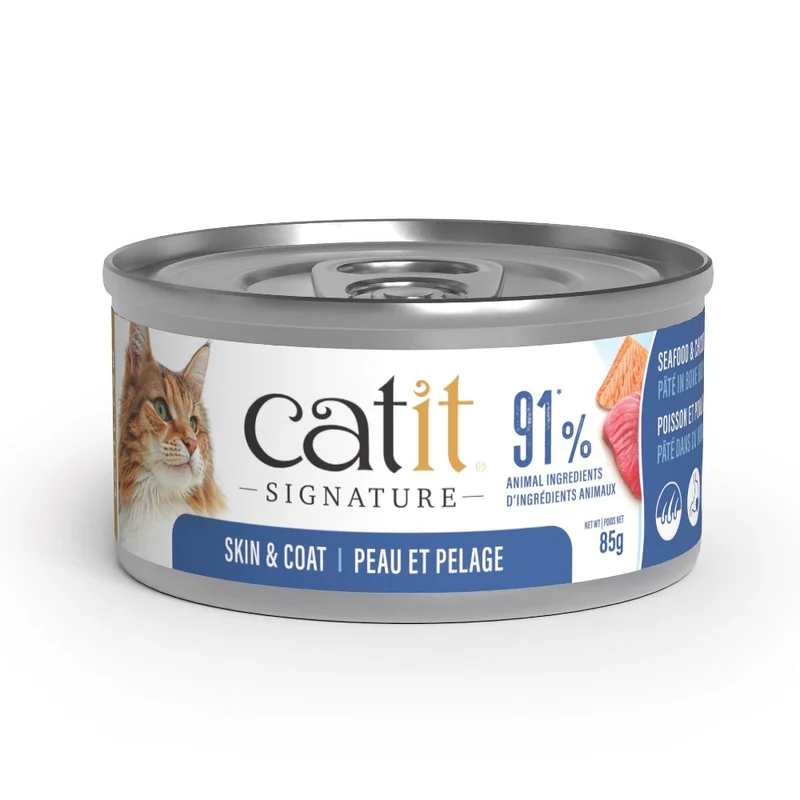 Pâté Catit Signature - Poisson et poulet dans du bouillon d’os - Peau et pelage