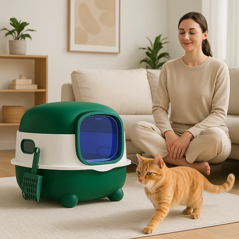 Litière chat fermée | DomusBac™