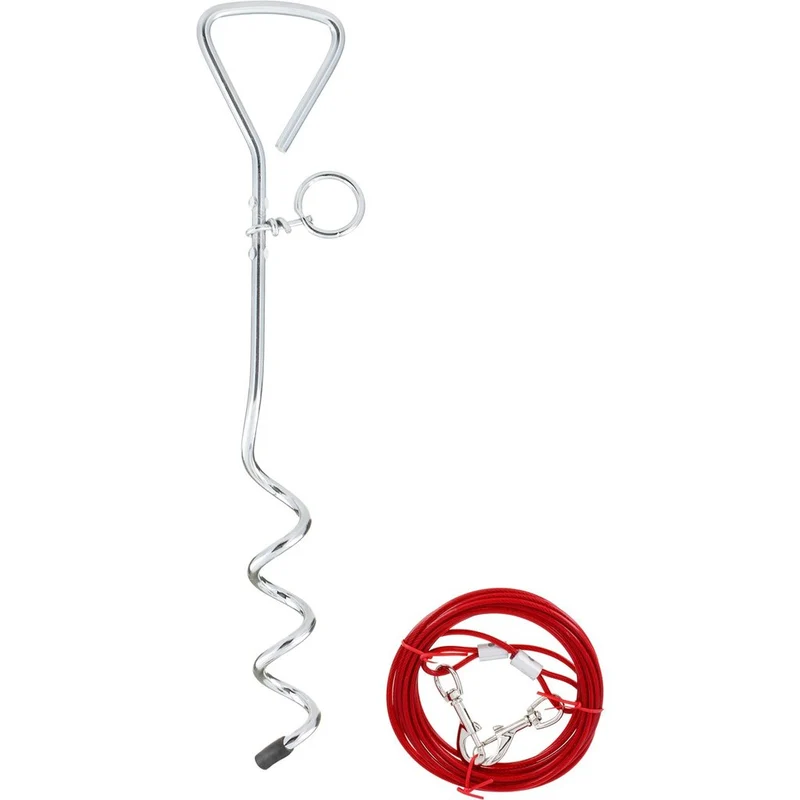 Bud'z Dog Tie Out Yard Stake with 15' Cable