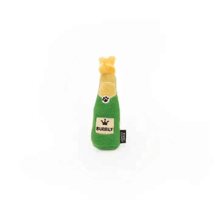 Peluche de Noël Pour Chat – Bouteille de Champagne ZippyClaws® Bubbly 🍾