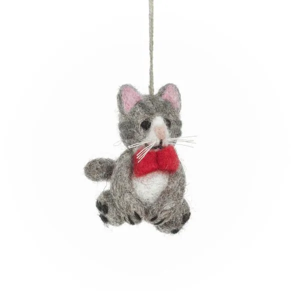 Ferguson le chat – déco de Noël en feutre fait main