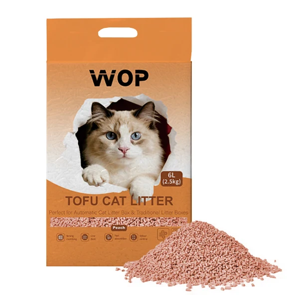 Litière pour chat TOFU Pêche