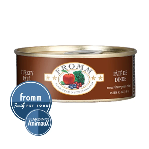 Conserve pour chat Fromm Four Stars- Pâté de dinde 5.5oz