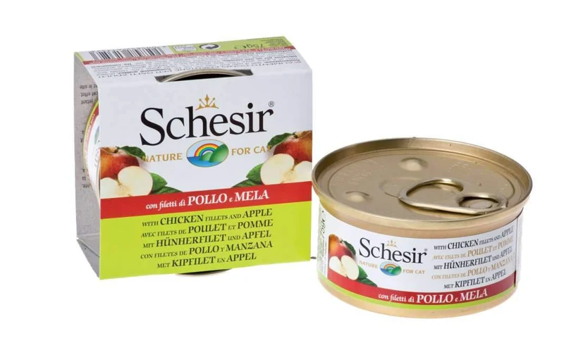 Conserve pour chat Schesir - Poulet et Pommes