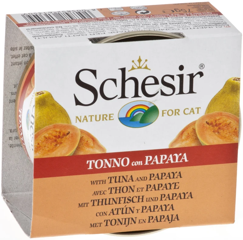 Conserve pour chat Schesir - Thon avec papaye