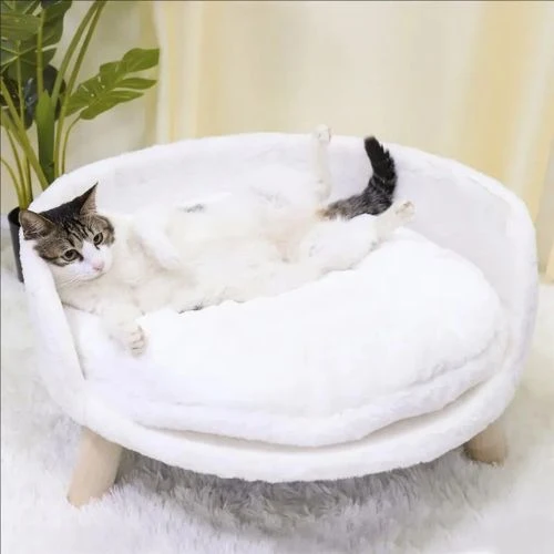 canapé pour chat surélevé luxe