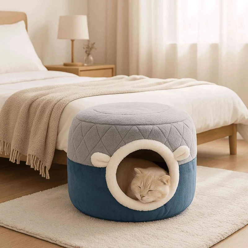 pouf chat niche
