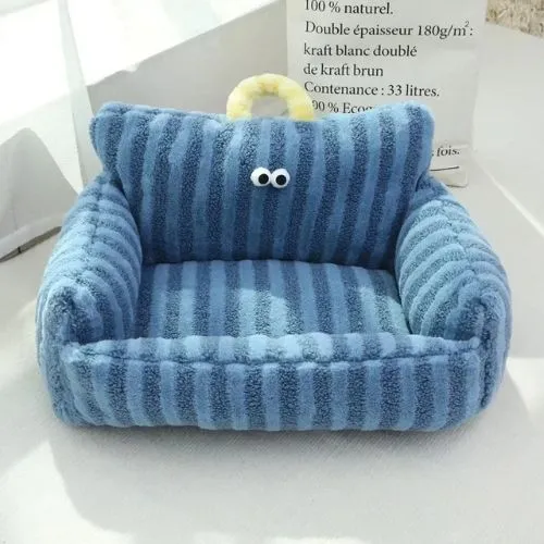 canapé pour chat rayé