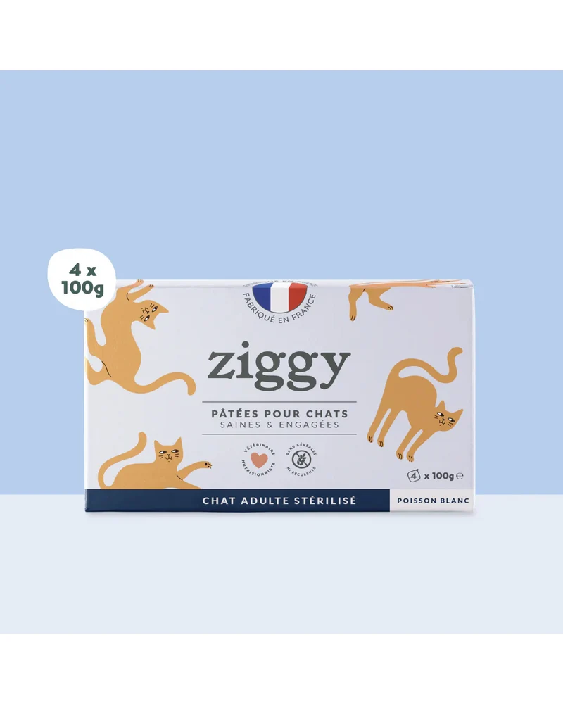 Ziggy Stérilisés Saveur Poisson Pâtée Pour Chats
