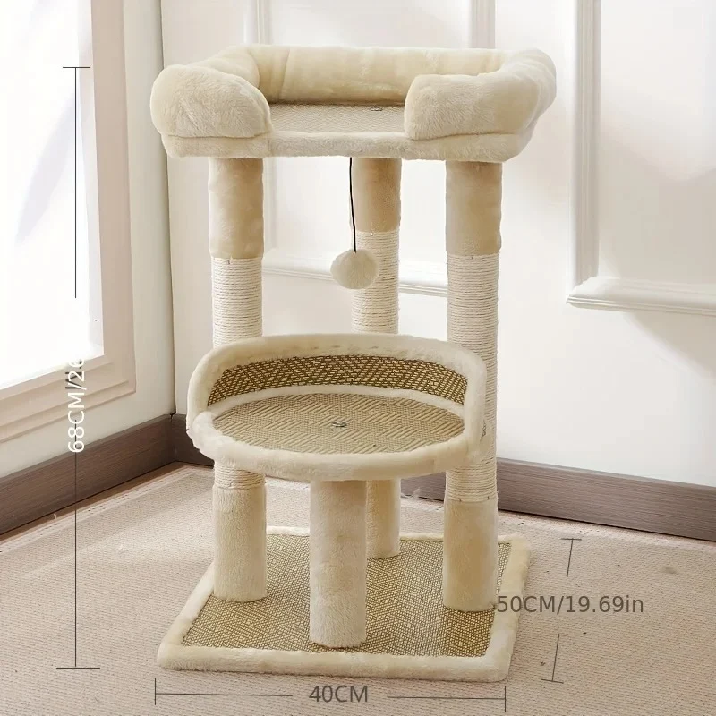 Arbre a chat bois et sisal design - Modèle : ChicCat