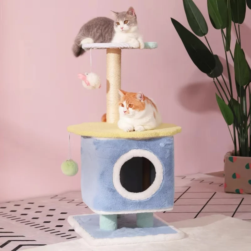 Blauer Kratzbaum - Cat-astrophic