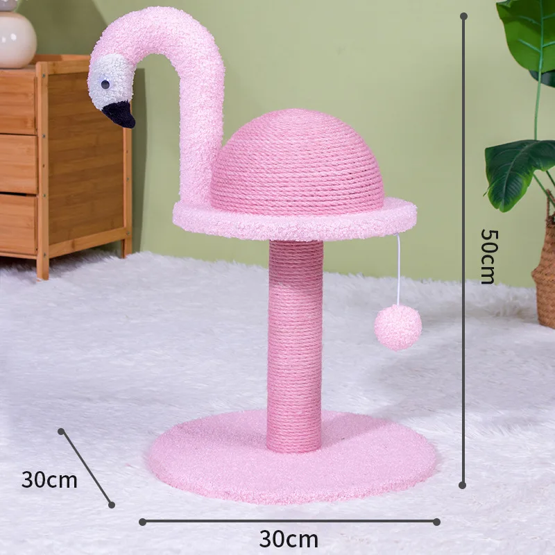 Kratzbaum im Flamingo-Design