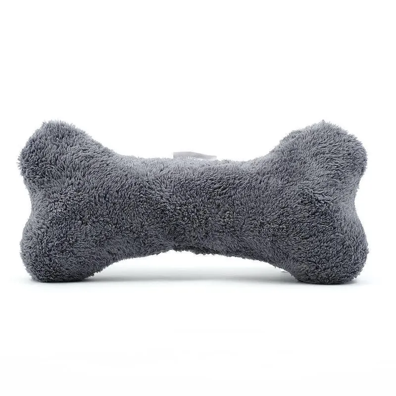 Os pour chien en peluche douillette - HAIRY BONE (Lot de 2)