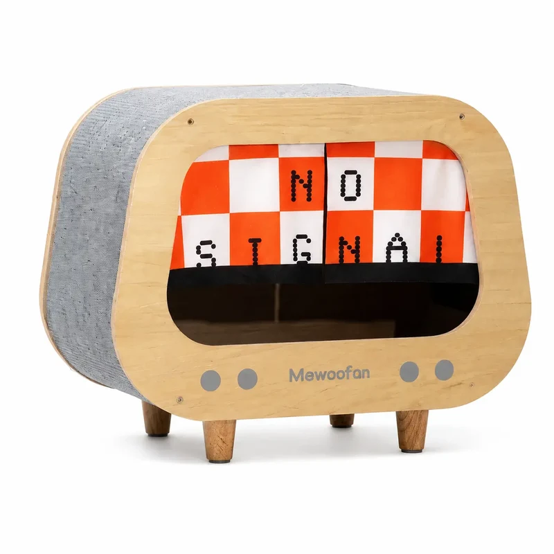 CABANE, LIT, MAISON - POUR CHAT MODERNE EN BOIS - TheRadioChat™