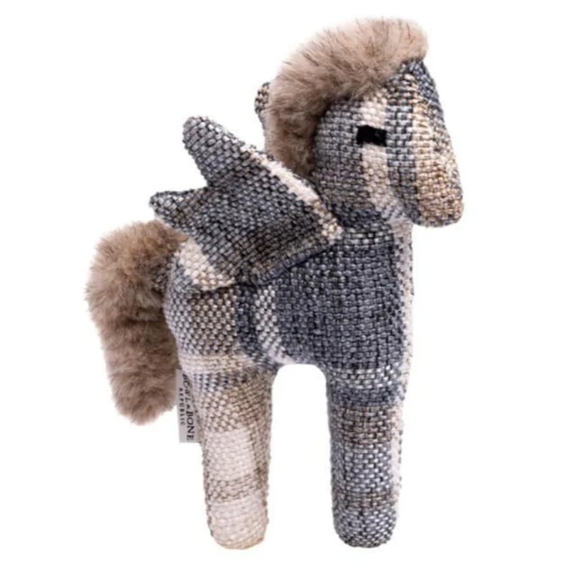 Doudou pour chien en tissu écossais (lot de 3)