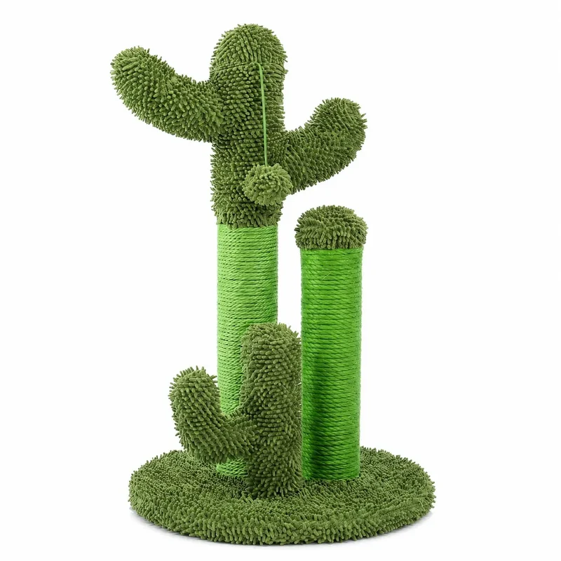 Arbre à chat mignon en forme de cactus avec boule pour chat XXL