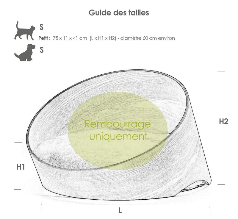 Rembourrage de coussin du panier pour chat et chien - COVO MIACARA