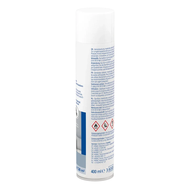 Indorex® Defence Spray Virbac anti-puces pour l'habitat chien, chat