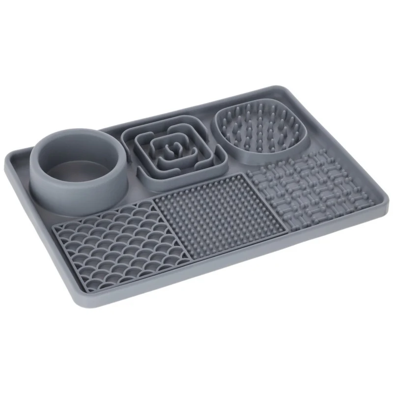 Tapis à lecher XL gris