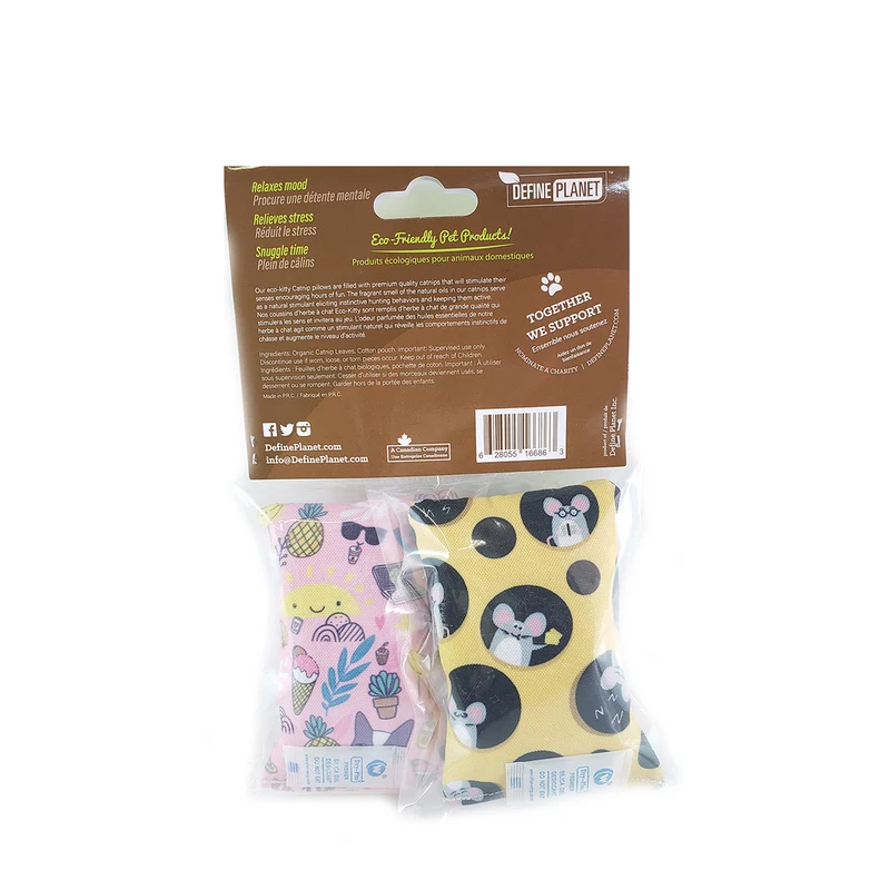Define Planet - Jouet Pochette avec Herbe à Chat, Paquet de 2
