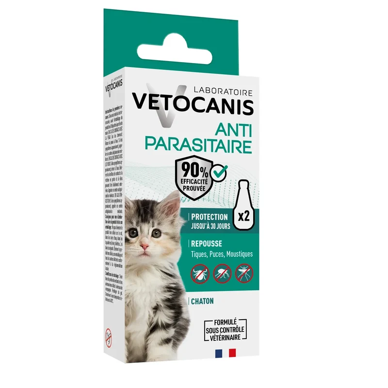 VETOCANIS 10%M Solution répulsive pour spot-on pour chats et chatons
