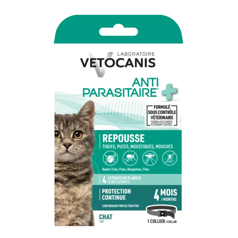 Collier Antiparasitaire + pour Chat