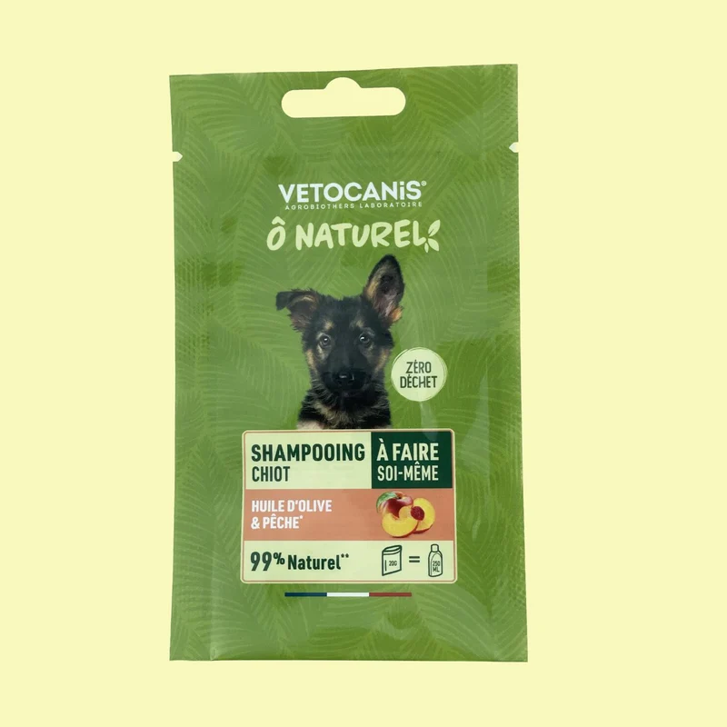 Shampoing à faire soi-même pour Chiot, Huile d'Olive & Pêche