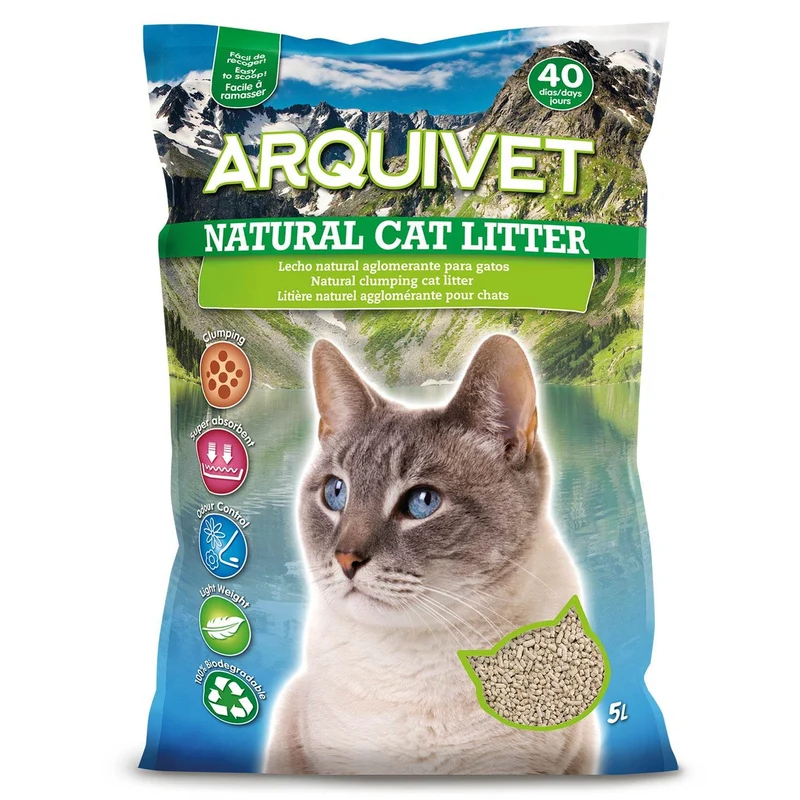 Natural Cat Litter -Lecho natural aglomerante para gatos