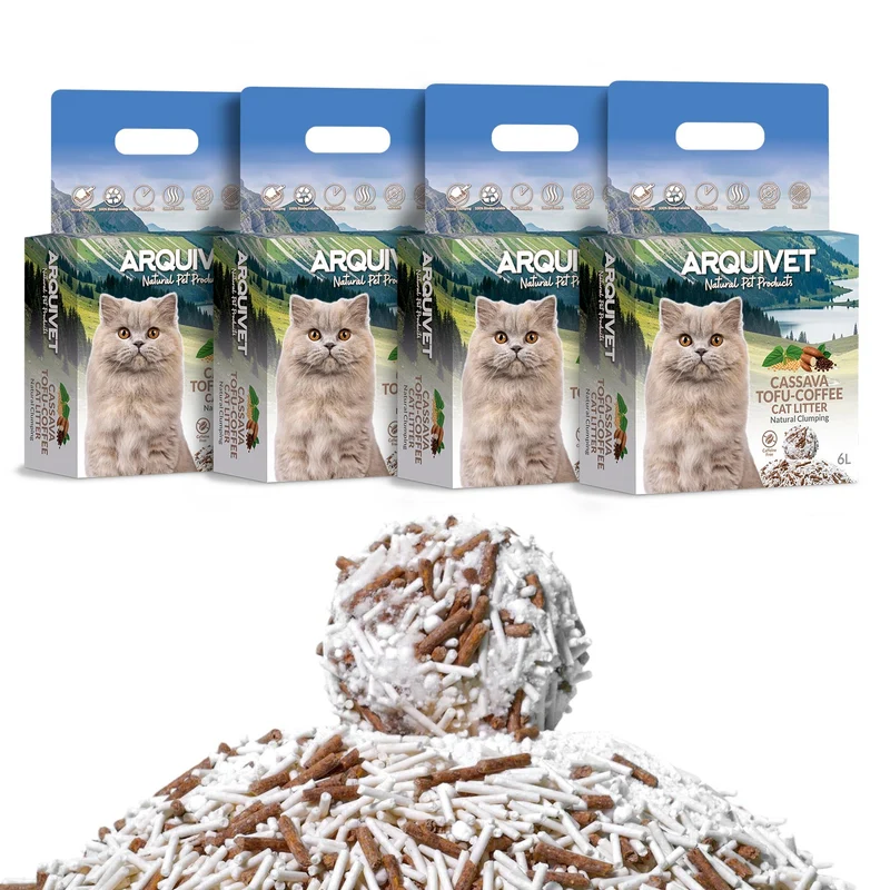 Cassava Tofu Coffee Cat Litter - Arena aglomerante para gatos