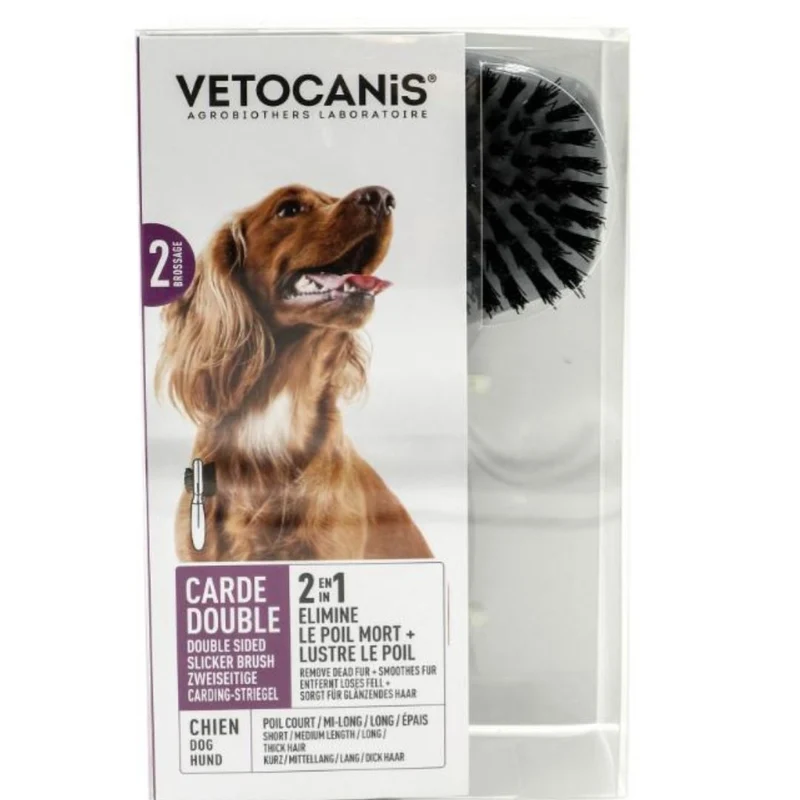 Brosse Carde Double Taille M pour Chien
