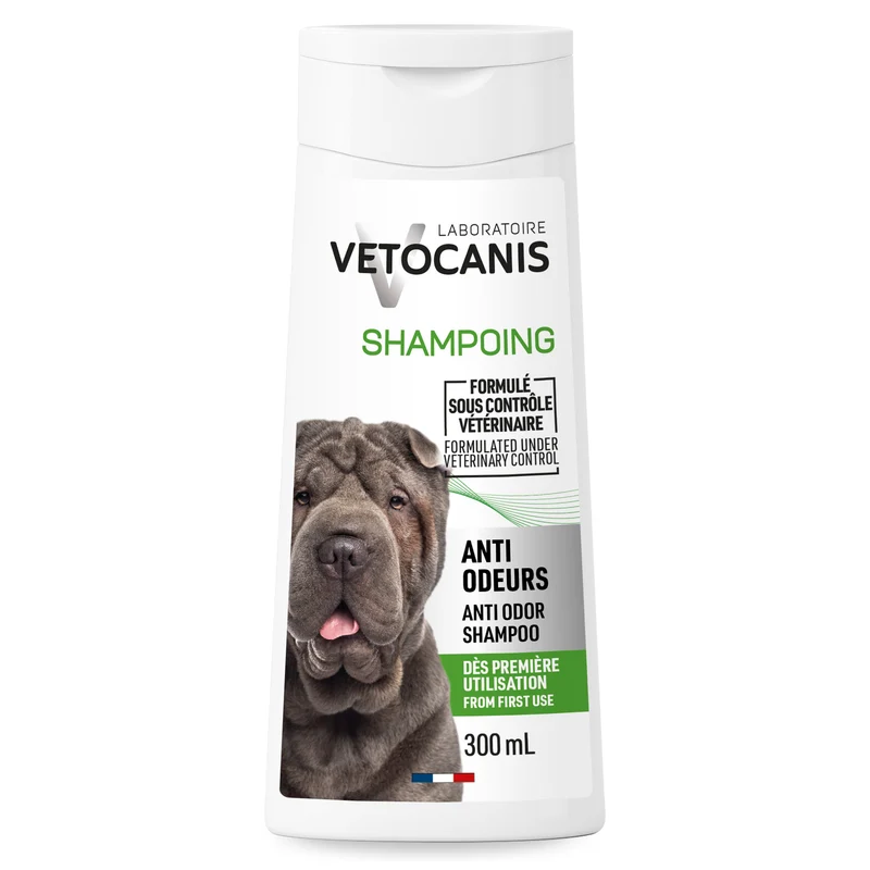Shampoing Professionnel Anti-Odeurs pour Chien. 300ml