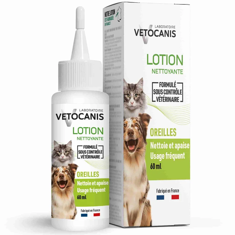 Lotion Nettoyante des Oreilles pour Chat et Chien 60ML