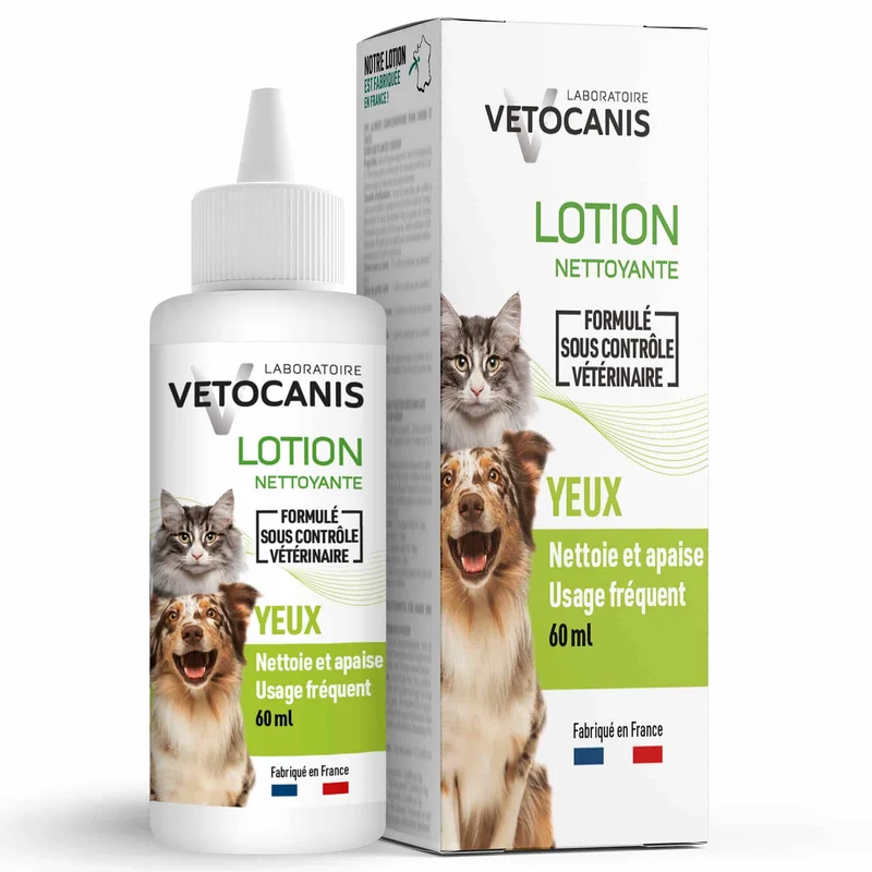 Lotion Nettoyante des Yeux pour Chien et Chat