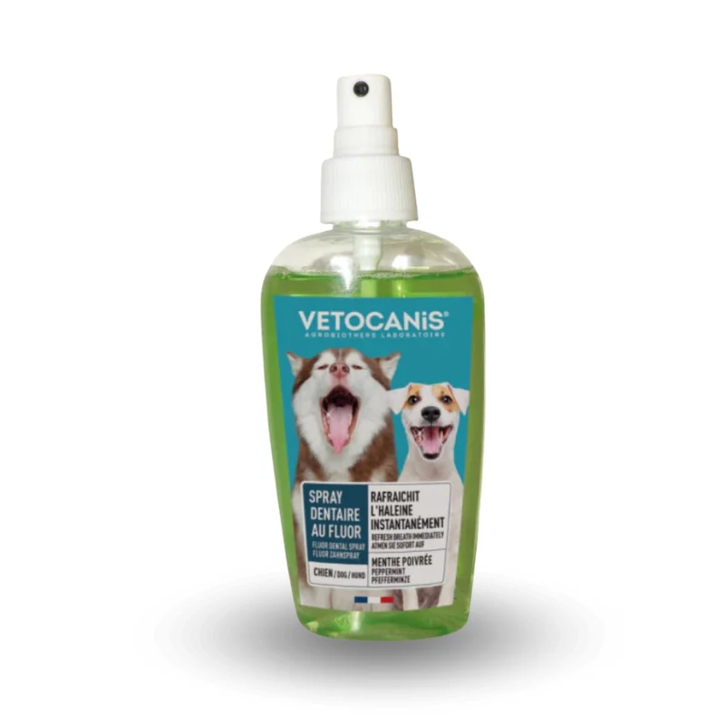 Spray Dentaire Anti-Tartre, au Fluor pour Chien 150ml