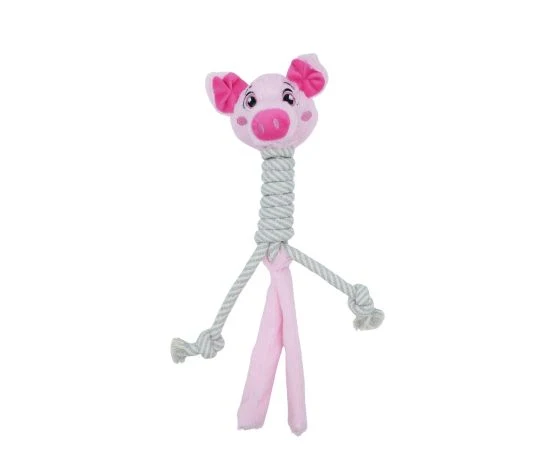 Bud'z - Peluche - Avec Corde - Cochon à Long Cou