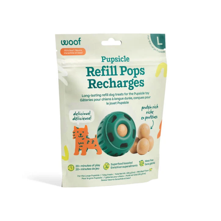 Woof Pet - Recharge - Pupsicle - Beurre d'Arachide et Boeuf