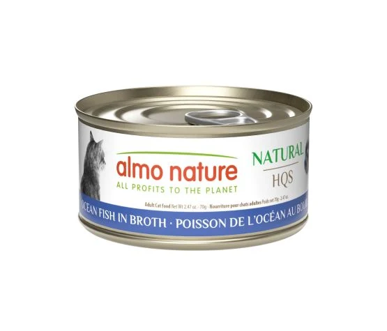 Almo Nature - HQS Natural - Chat - Poisson D'océan au Bouillon - 70gr