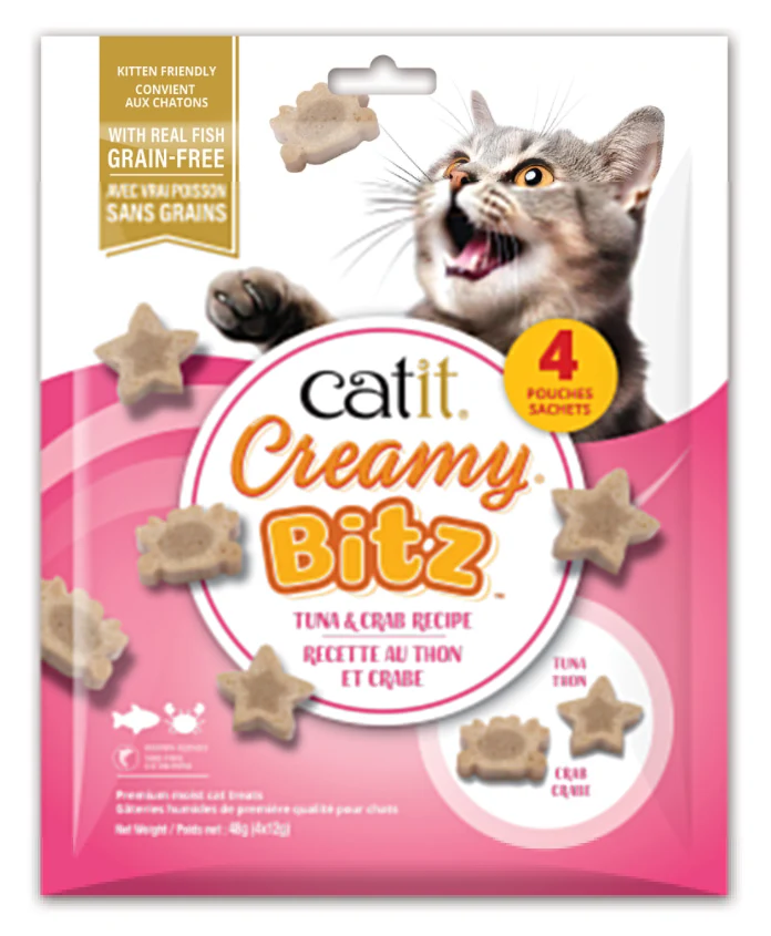GÂTERIES CATIT CREAMY BITZ Thon et crabe