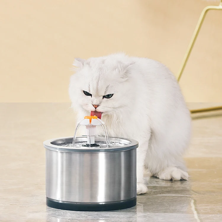 Fontaine à Eau pour Chat et Chien en Acier Inoxydable – Purifiée et Silencieuse