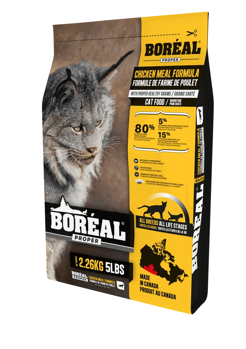 Boréal proper poulet nourriture avec grain santé pour chat (produit du Canada)