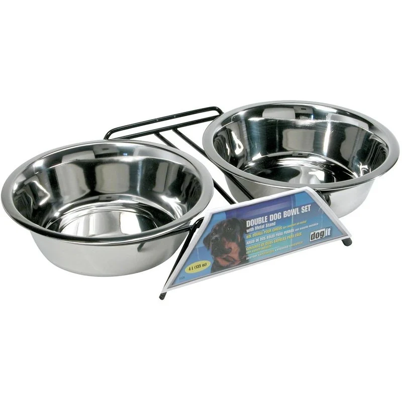 Dogit Stainless Steel Double Diner Bowls